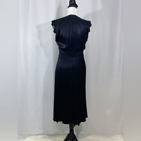 BA&SH Coralie Draped Asymmetric Dress size L - Picture 10 of 13